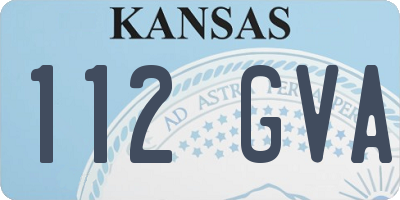 KS license plate 112GVA