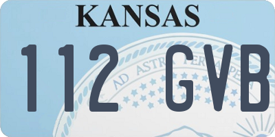 KS license plate 112GVB