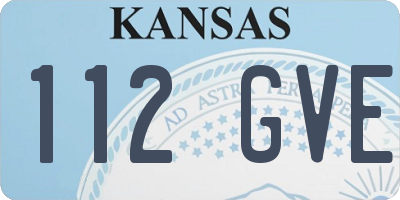 KS license plate 112GVE
