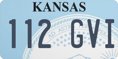 KS license plate 112GVI