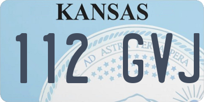 KS license plate 112GVJ
