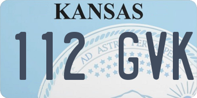 KS license plate 112GVK