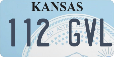 KS license plate 112GVL