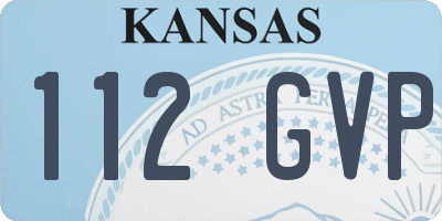 KS license plate 112GVP