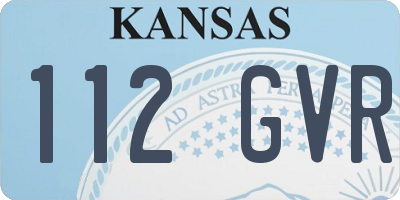 KS license plate 112GVR