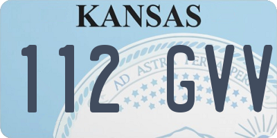 KS license plate 112GVV