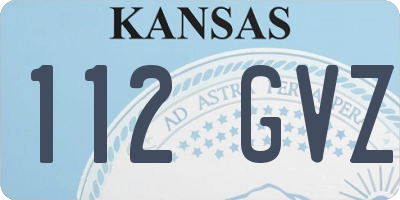 KS license plate 112GVZ