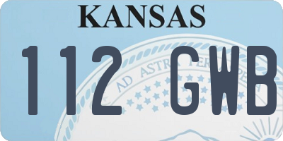 KS license plate 112GWB