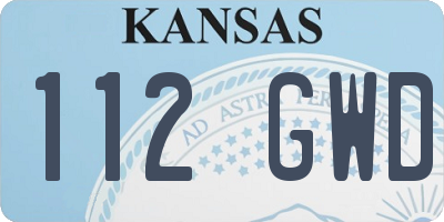 KS license plate 112GWD