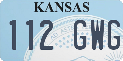 KS license plate 112GWG