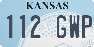 KS license plate 112GWP