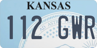 KS license plate 112GWR