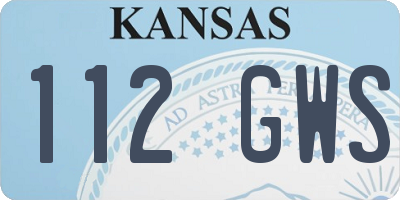 KS license plate 112GWS