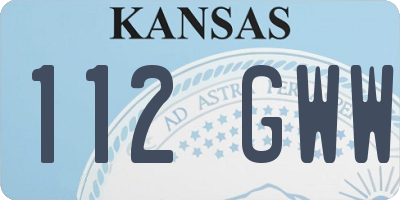 KS license plate 112GWW