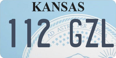 KS license plate 112GZL