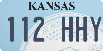 KS license plate 112HHY