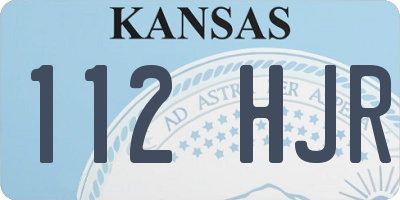 KS license plate 112HJR