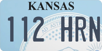KS license plate 112HRN