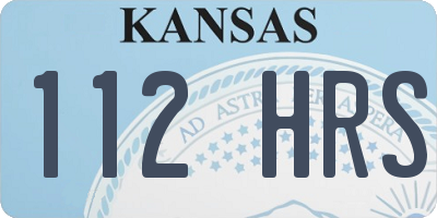 KS license plate 112HRS