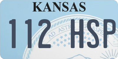 KS license plate 112HSP