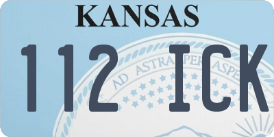 KS license plate 112ICK