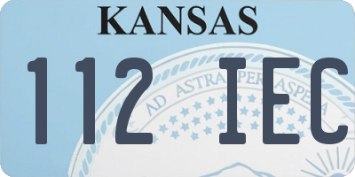 KS license plate 112IEC