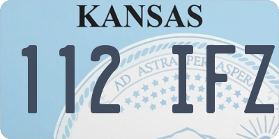 KS license plate 112IFZ