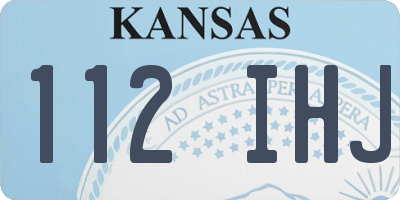 KS license plate 112IHJ