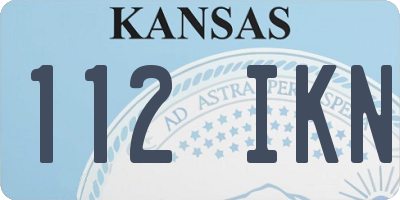 KS license plate 112IKN