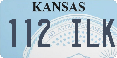 KS license plate 112ILK