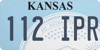 KS license plate 112IPR