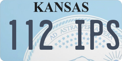 KS license plate 112IPS