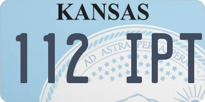 KS license plate 112IPT