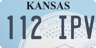 KS license plate 112IPV