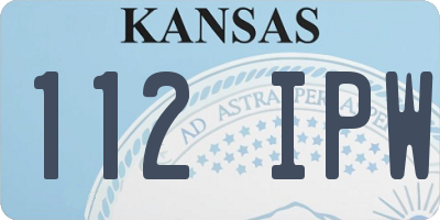 KS license plate 112IPW