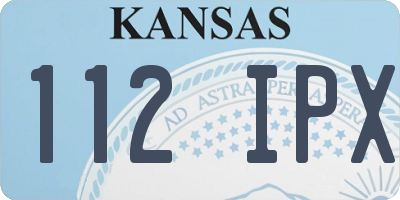 KS license plate 112IPX