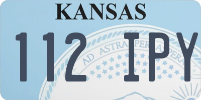 KS license plate 112IPY