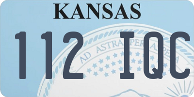 KS license plate 112IQC