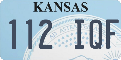 KS license plate 112IQF