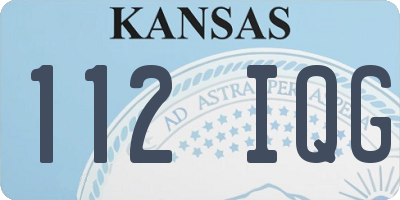 KS license plate 112IQG