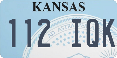 KS license plate 112IQK