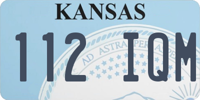 KS license plate 112IQM