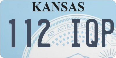 KS license plate 112IQP