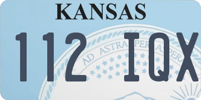 KS license plate 112IQX