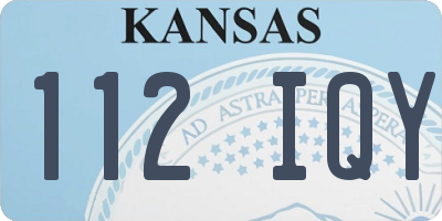 KS license plate 112IQY