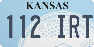 KS license plate 112IRT