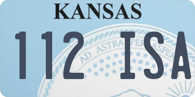 KS license plate 112ISA
