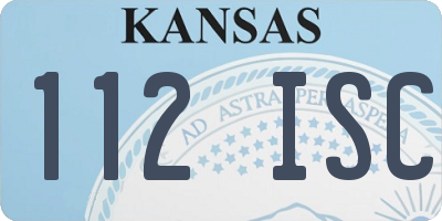 KS license plate 112ISC