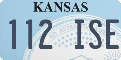 KS license plate 112ISE