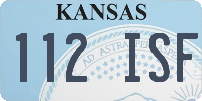 KS license plate 112ISF
